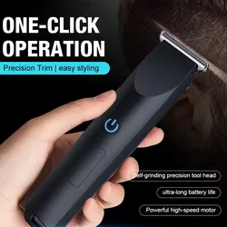 New Electric Hair Clipper Hair Trimmer for Men Body Groomer & Pubic Waterproof Hair Trimmer Replaceable Ceramic Blade 2026