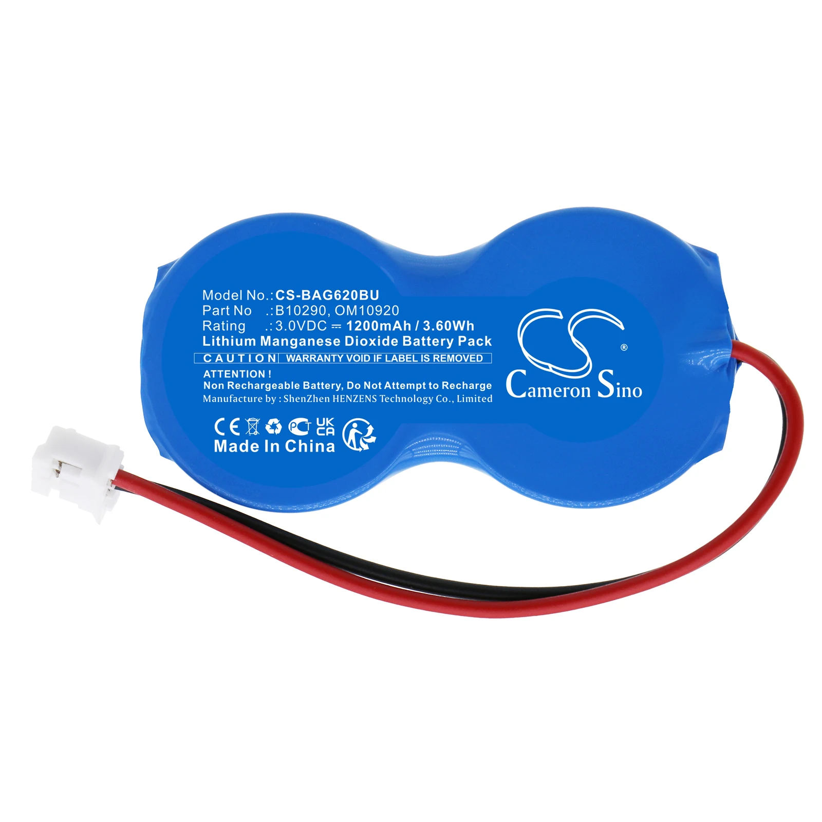 CS Medical Battery 1200mAh Baxter Healthcare Flo-Gard 6201  Flo-Gard 6300  Flo-Gard 6301 Memory  B10290  OM10920