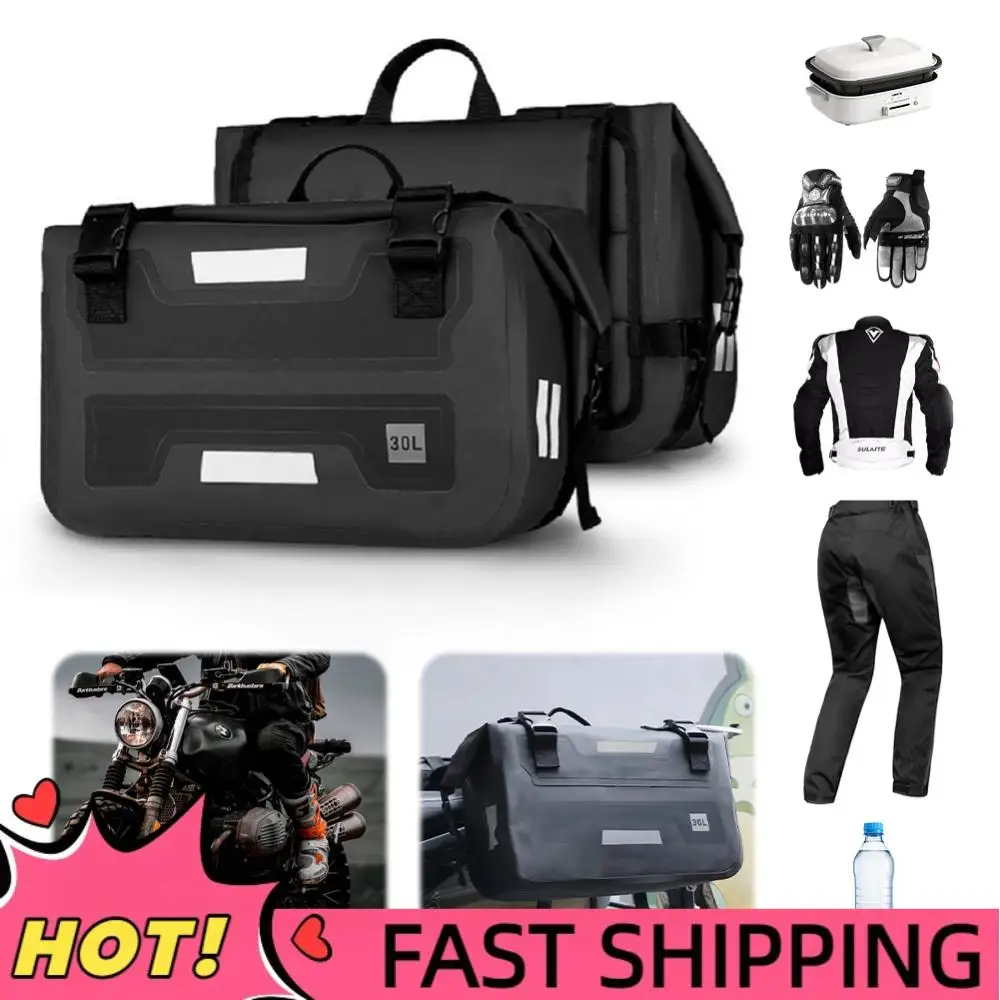 

30L Motorcycle Saddle Bag Large Capacity Quick Release Bag Anti-Slip Motorcycle Side Bag Motorcycle Modification Accessories