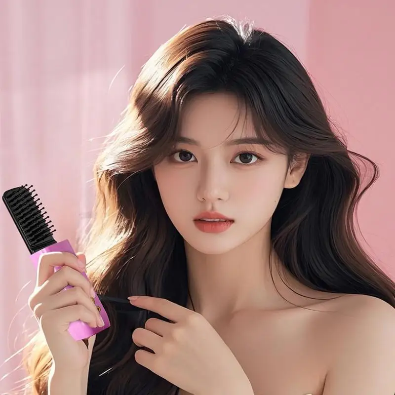 Mini peine retráctil de bolsillo con espejo, cepillo de masaje portátil para salón, viajes, herramientas de estilismo de maquillaje al aire libre, 1 Uds.