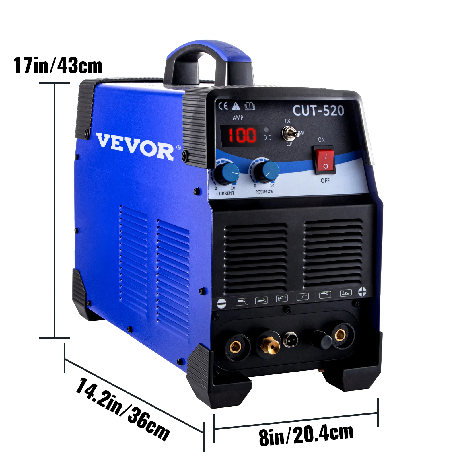 VEVOR 120A 200A palnik plazmowy TIG/MMA 3 w 1 spawarka inwerterowa CT312 CT520 bezdotykowy Pilot Arc Combo spawarka 110V/220V