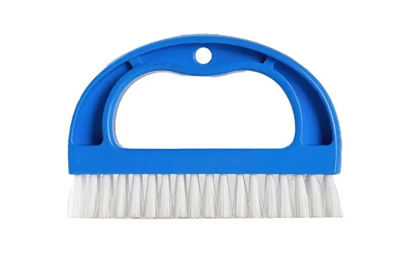 

Tire Cleaning Brush Fine Bristle D Shape Curved Handle Detail Brush For Car Quick Bubble Easy Scrubbing Car Carpet Cleaning