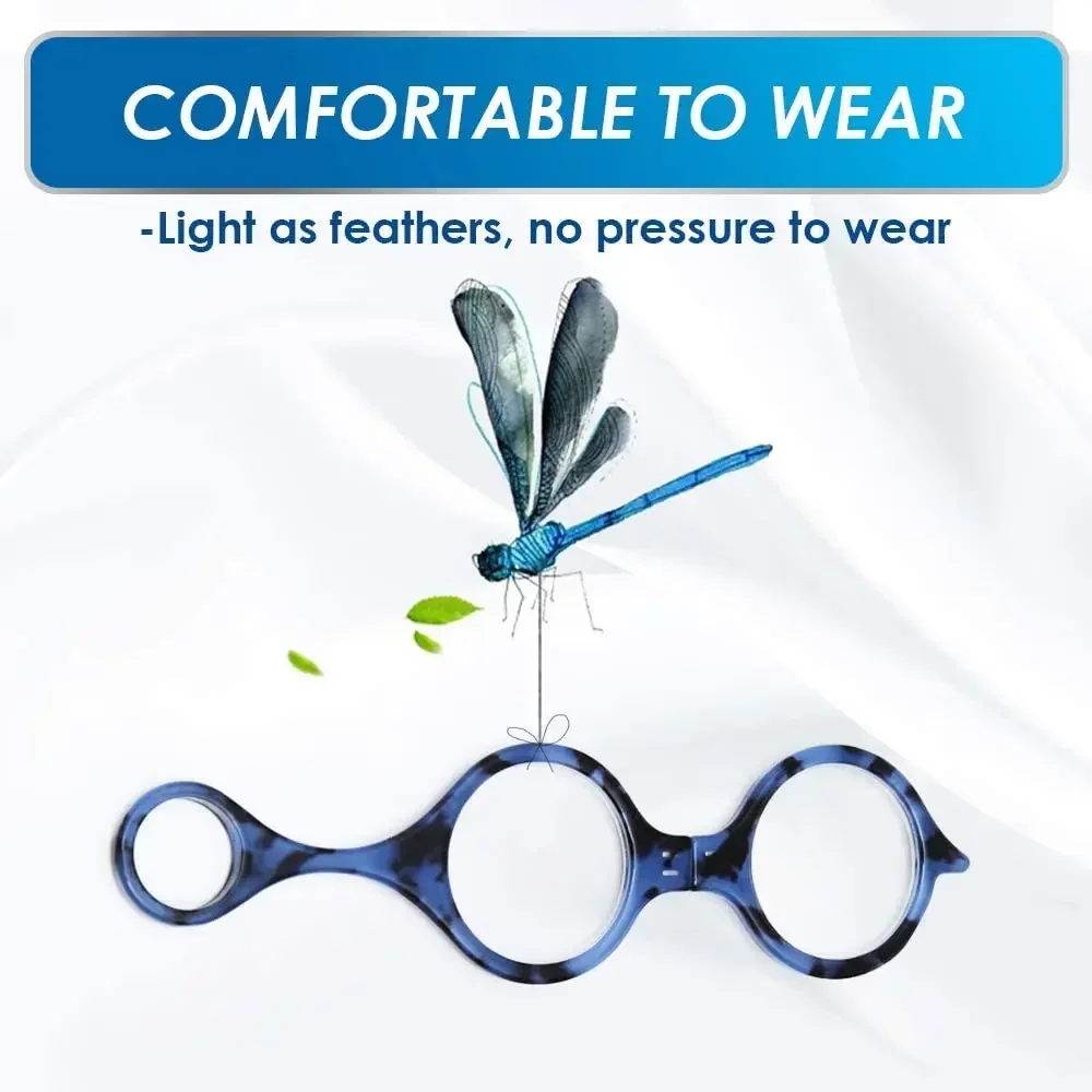 BEGREAT Foldable Hanging Neck Reading Glasses Women Men Round Pendant Necklace Presbyopic Hyperopia Eyeglasses +1.0 To +3.5