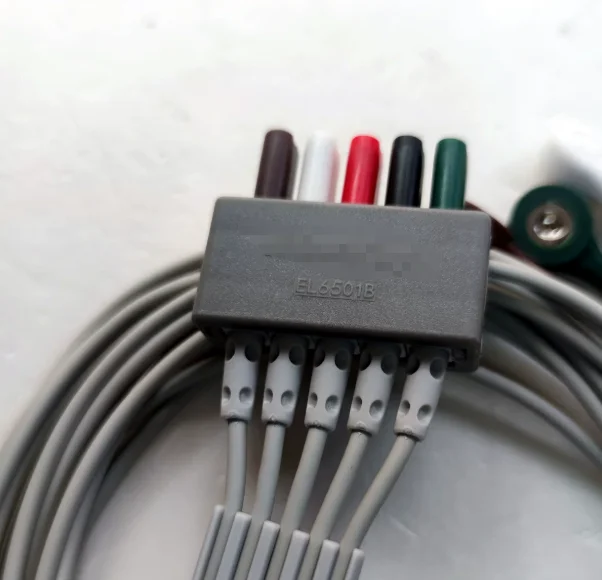 Compatible EV6201EL6501 ECG Main Cable Branch Mindray 12-pin 5-lead Cable Defibrillation Lead Wire