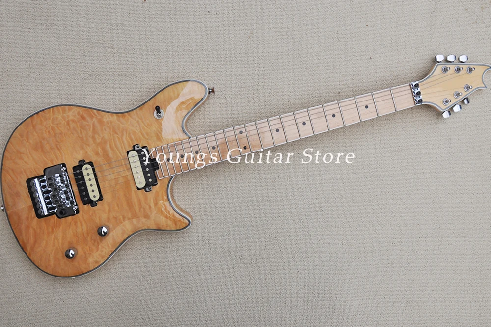 Guitarras eléctricas originales de 6 cuerdas, diapasón de arce de alta calidad, oferta personalizada YSGS-8345