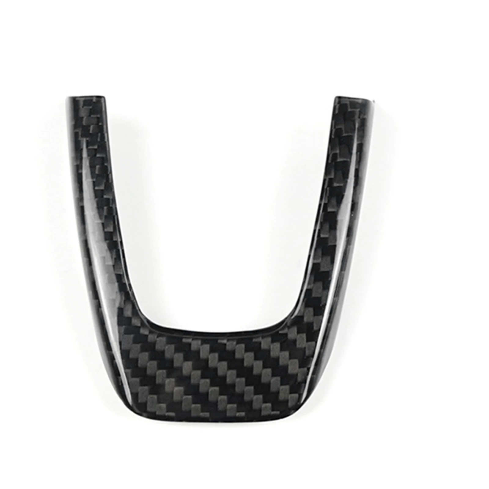 For Fiat 500 / Abarth 595 2012-2015 Interior Carbon Fiber Steering Wheel Lower Center Panel Trim Cover Decorative