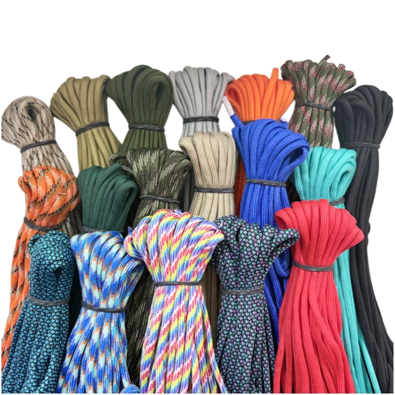 قطر 4 مم، طول 10 أمتار، حبل مظلة تسعة أساسي، مظلة معززة، سوار للتخييم في الهواء الطلق، حبل منسوج ذاتي الصنع #1