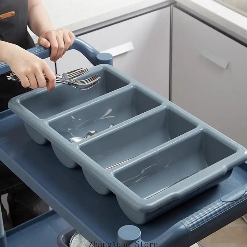 Utensilien-Aufbewahrungsbox, vier Abschnitte, Küchenorganisation, Besteckschublade, 3XUF – Detail 10