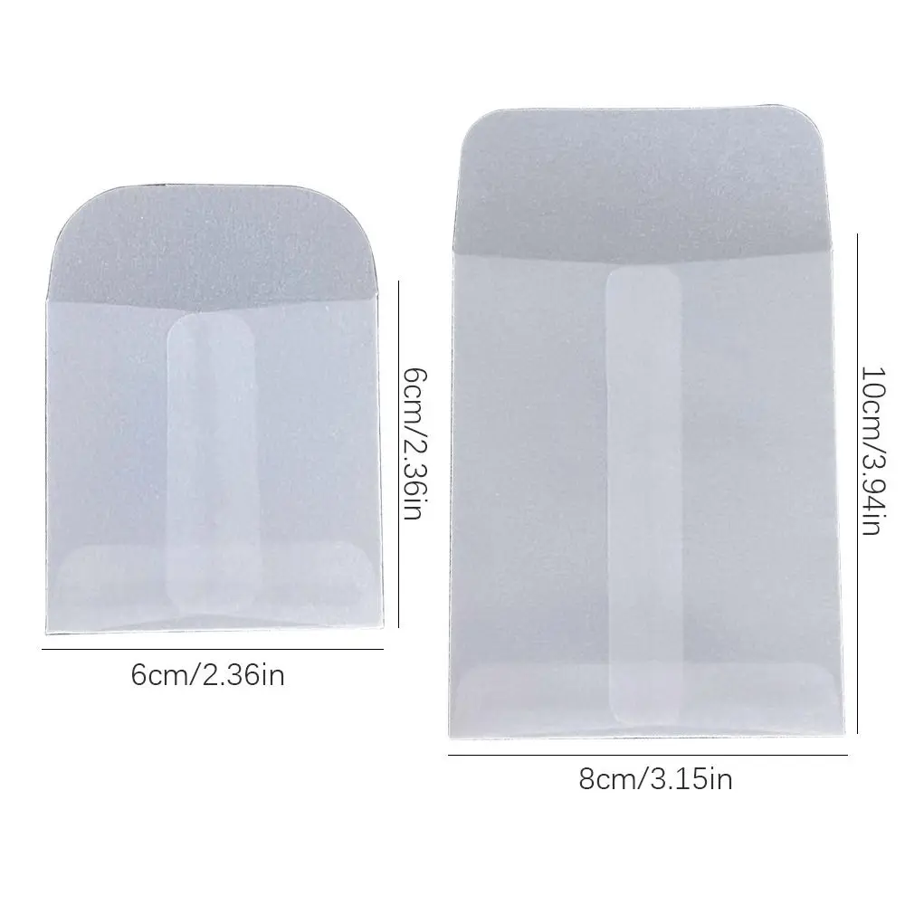 20Pcs Multi-function Butter Paper Butter Paper Bags Semi-transparent Postcard Card Storage Card Holder Dustproof Photo Cover