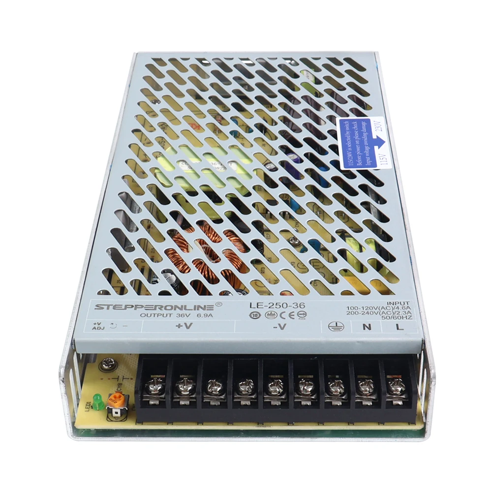 STEPPERONLINE 250W Switching Power Supply 36V 6.9A Selectable Input Voltage 115/230V Stepper Motor CNC Router Kits