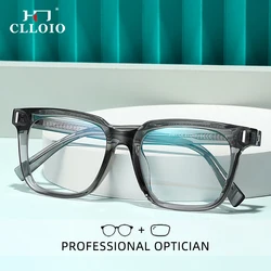 CLLOIO New Fashion Anti Blue Light Blocking Reading Glasses for Women Men Myopia Hyperopia Prescription Optical Eyewear