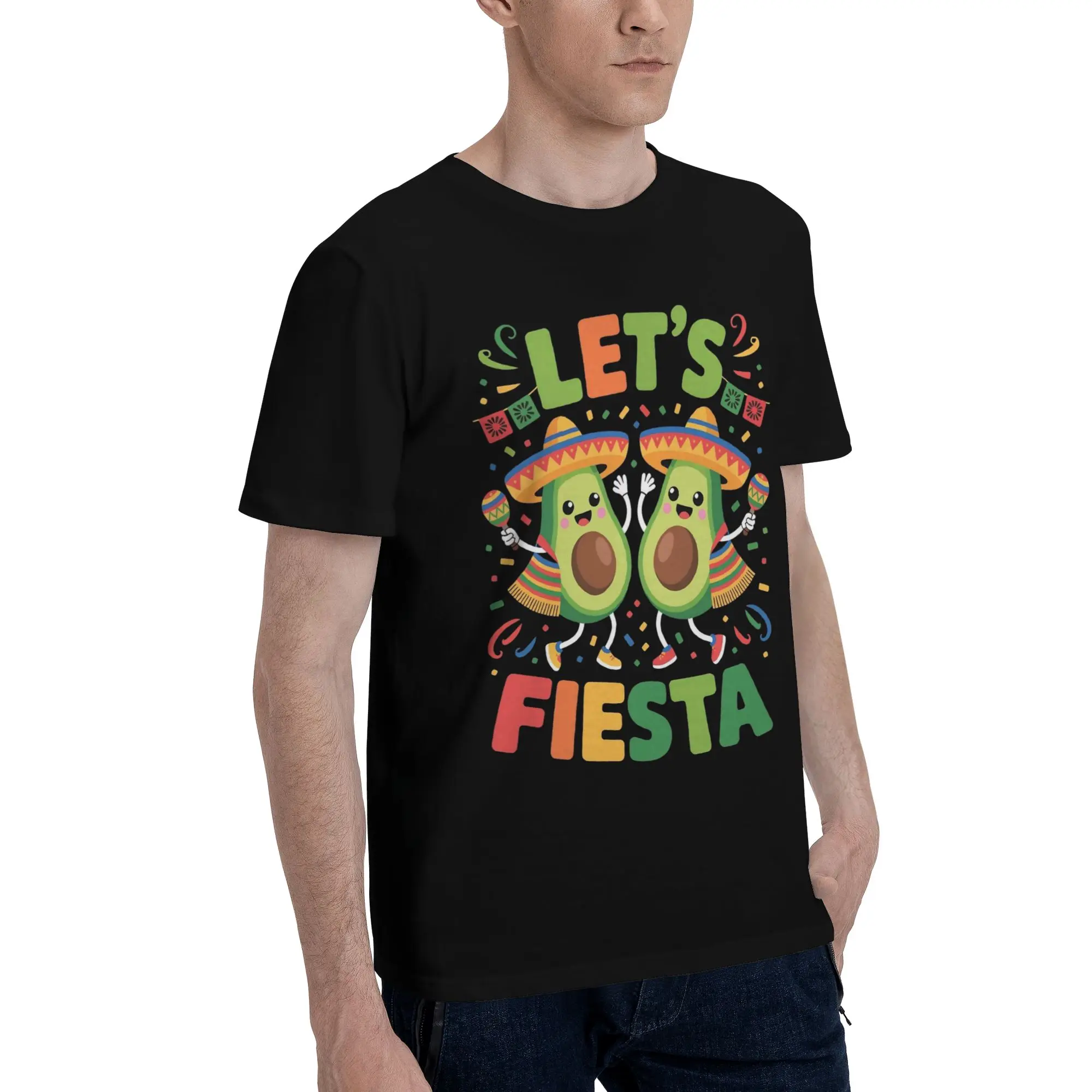 New Arrival Let's Fiesta Cinco De Mayo  T Shirt for Men Women  Pure Cotton Tee Shirt Short Sleeve Clothing