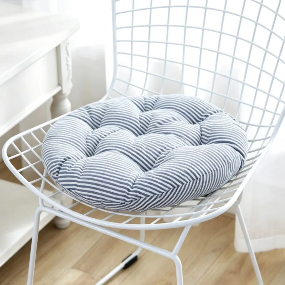 Thick Corduroy Chair Cushion Round Linen Office Seat Soft Tatami Style Ground Futon for Bedroom Bay Window And Stool Decoration