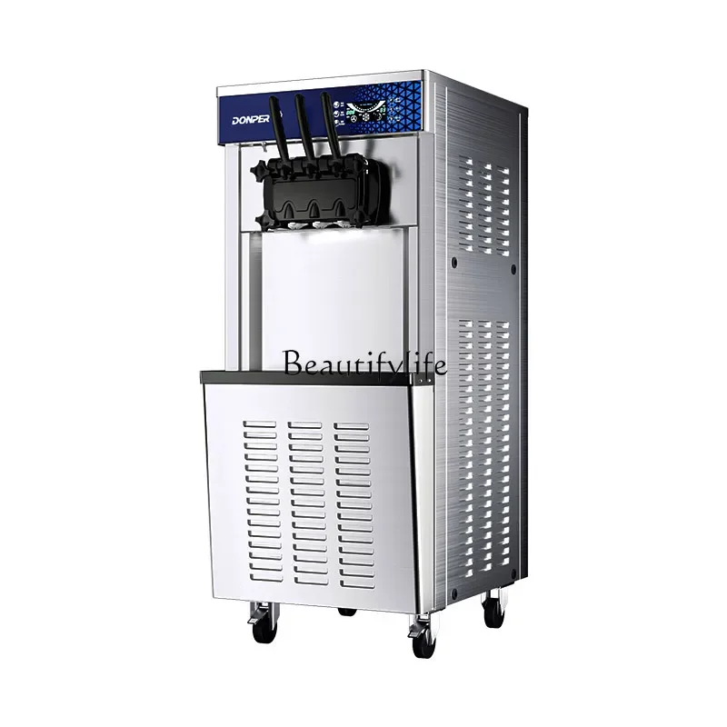 Ice cream machine commercial vertical automatic milk tea shop soft ice cream machine stall CHL35