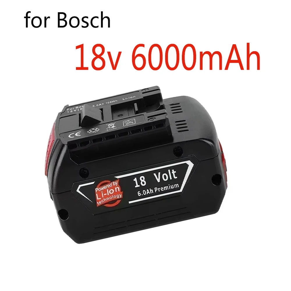 

Для аккумулятора Bosch 18 В, электрической дрели 5,0/6 Ач, литий-ионная аккумуляторная батарея 18 В BAT609 BAT609G BAT618 BAT618G BAT614, зарядное устройство