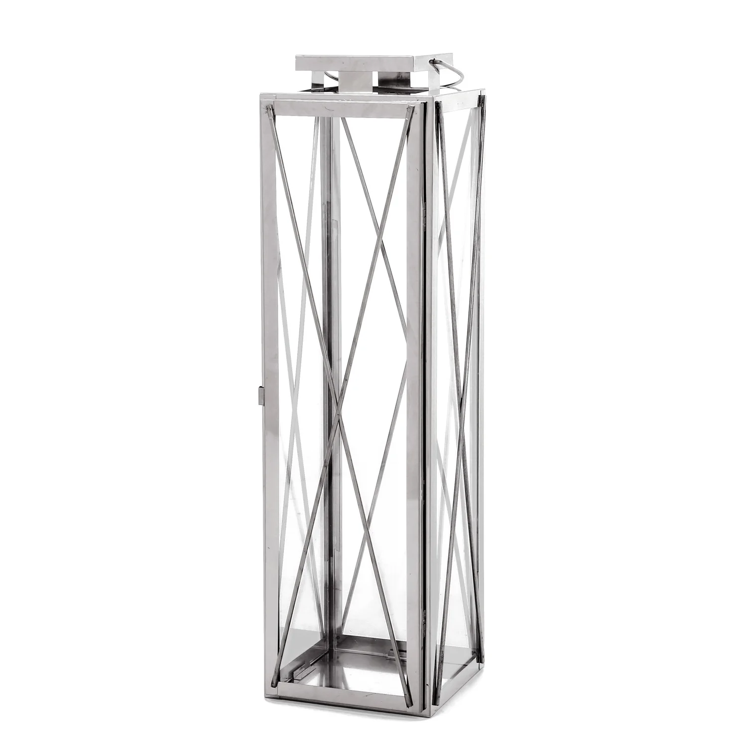 DEBORAH 22"H STAINLESS STEEL LANTERN