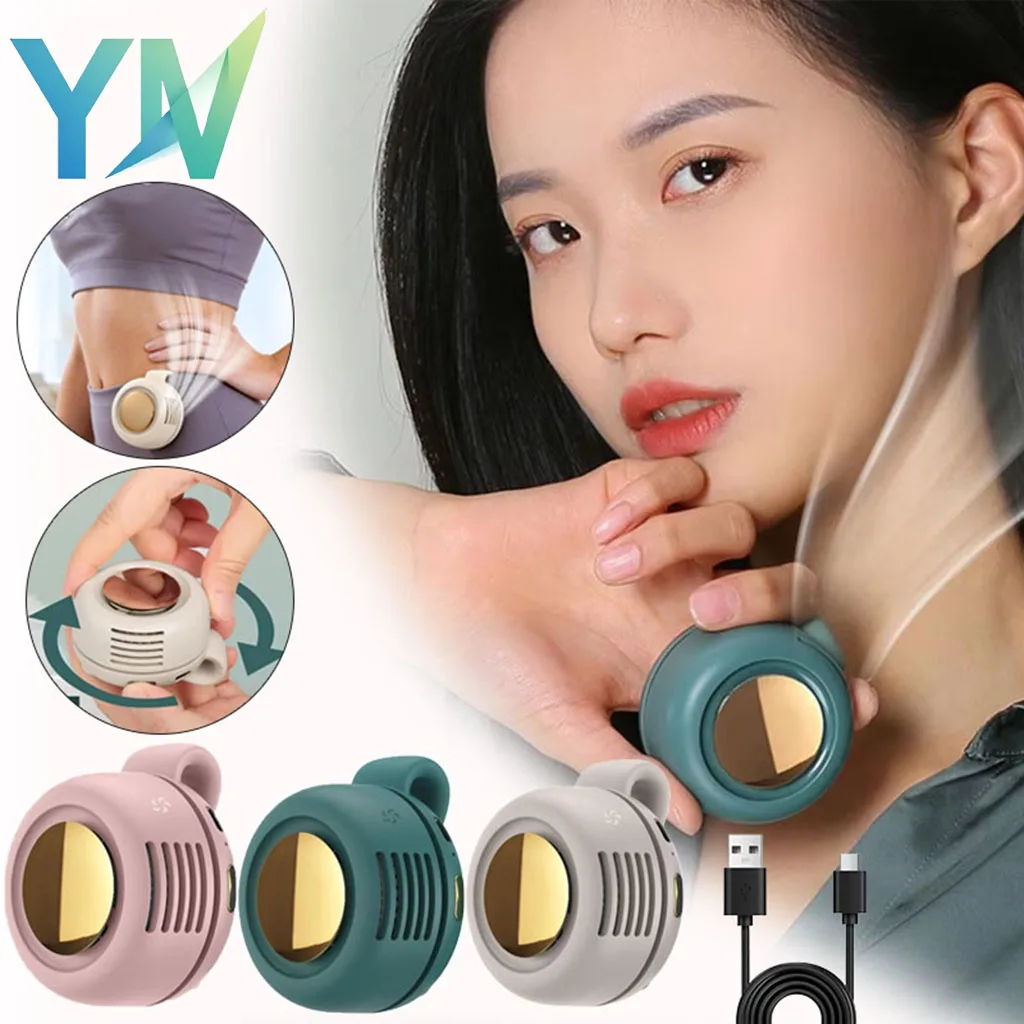 

USB Mini Portable Fan Bladeless Handheld Clip on Waist Wearable Personal Cooling Fan for Outdoor Travel Office Camping Hiking