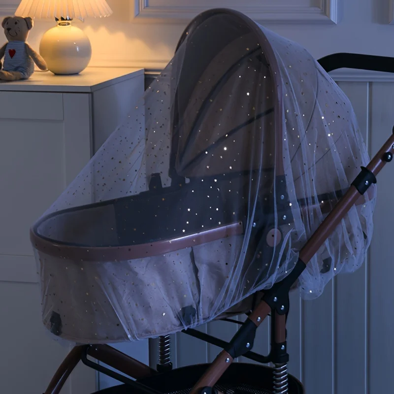 1 Pcs Cute Pattern Stroller Mosquito Net, Effectively Prevent Mosquitoes and Insects, Safe and Breathable Protective Cover