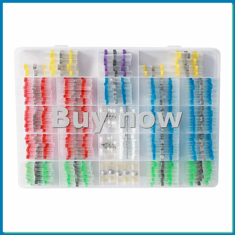 

400 шт. термоусадочных водонепроницаемых электрических соединителей для пайки с термоусадочной трубкой для герметизации проводов, клеммы A33R