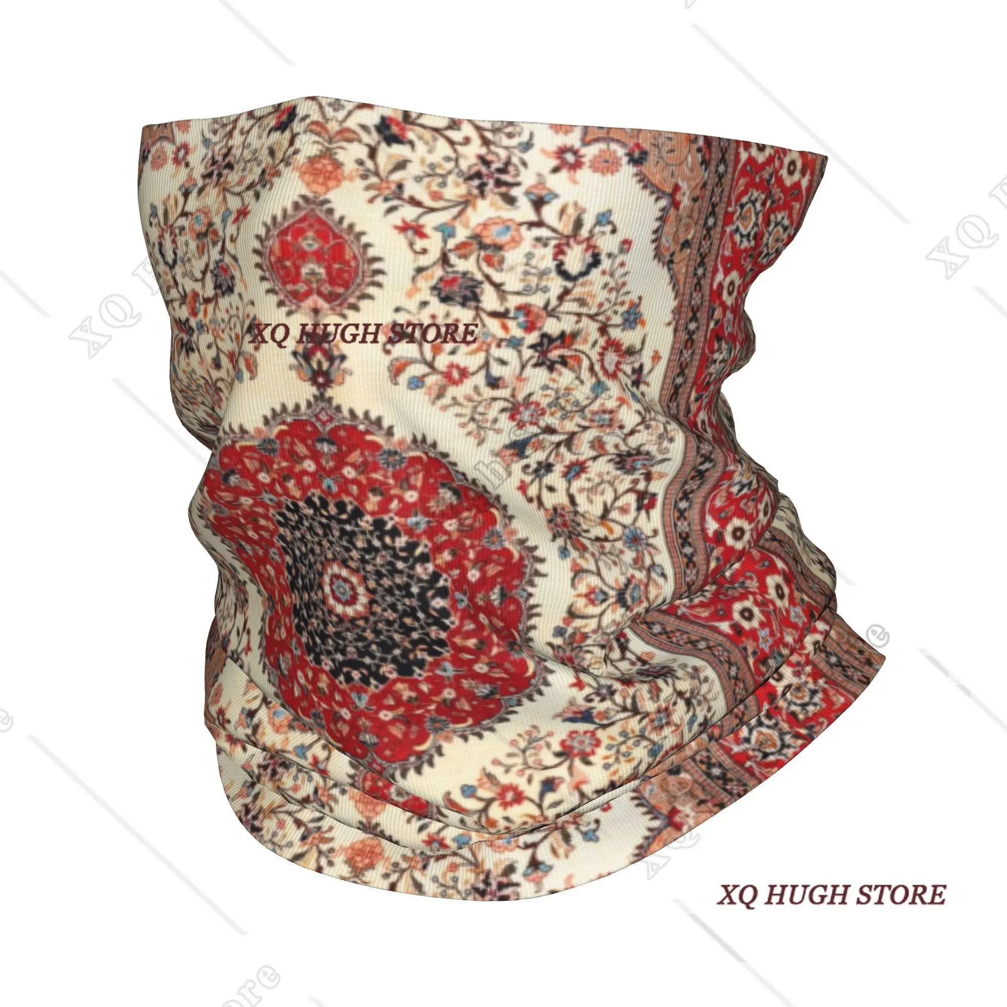 Alfombra antigua persa del norte personalizada, Bandana, calentador de cuello para hombres y mujeres, bufanda de tubo de esquí de invierno, polaina, cubierta facial Kilim étnica bohemia