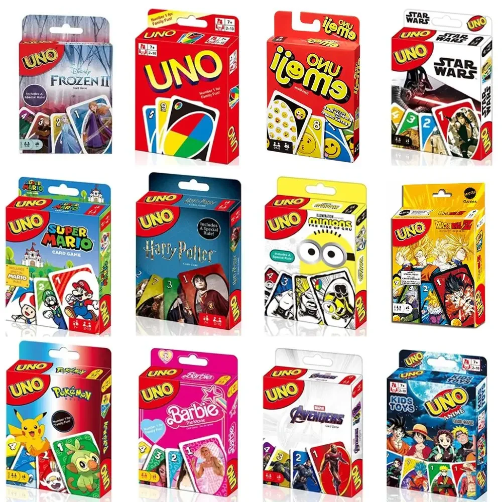 ¡UN FLIP! Juegos de mesa naipes UNO Pikachu Harry Narutos juego de mesa de cartas de Navidad para niños adultos regalos de cumpleaños Juguetes