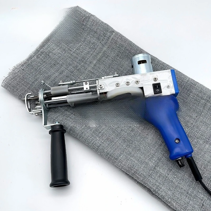 Imagen 6: Pistola para mechones, telar para alfombras azul con forro polar y lazo de corte 2 en 1