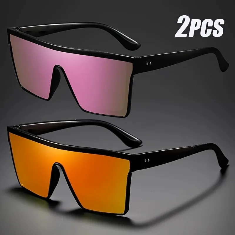 2-4PCS Oversize frame One-piece Goggle Men Woman Sunglasses Interior Accessory Protective Gears Anti Glare Car Driving Glasses image 2