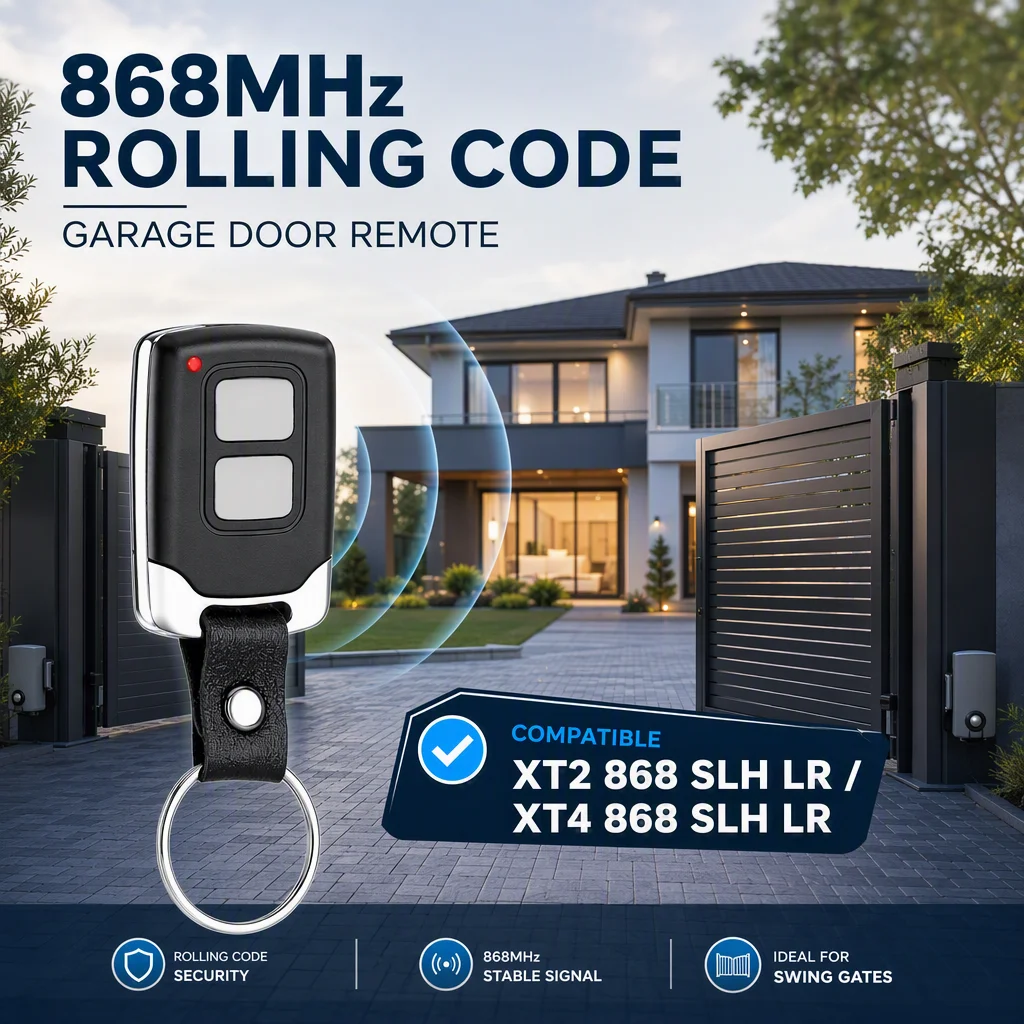 XT2 XT4 868 SLH LR Garage Remote Control Replacement 868MHz Rolling Code 2/4 Channel Key Fob for Automatic Gate
