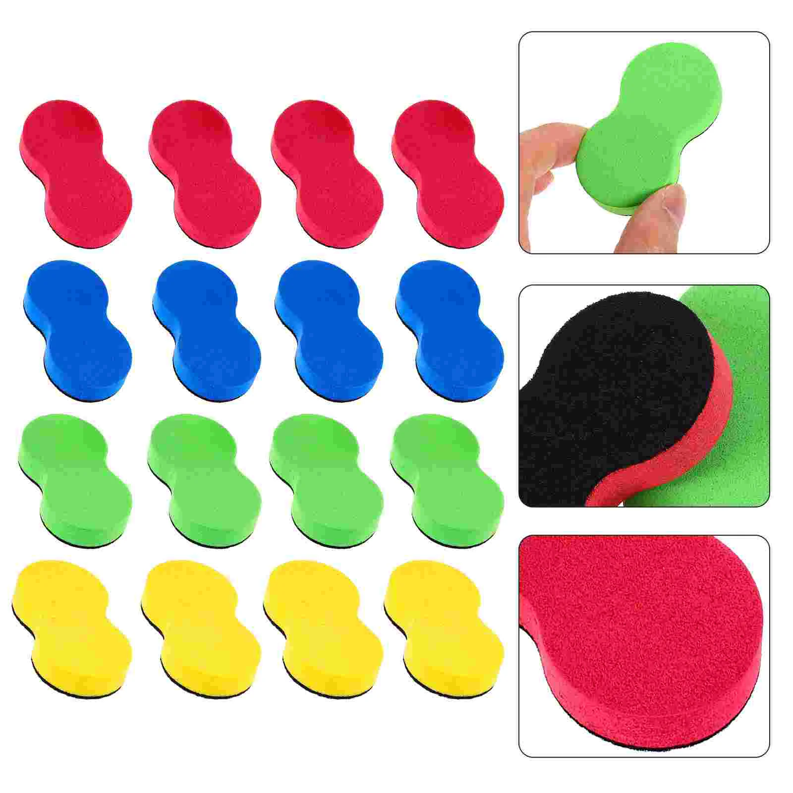 20 Pcs Reusable Eva Erasers Portable White Board Home Whiteboard Pentagram Classroom Chalkboard for Kids Wipe Tool
