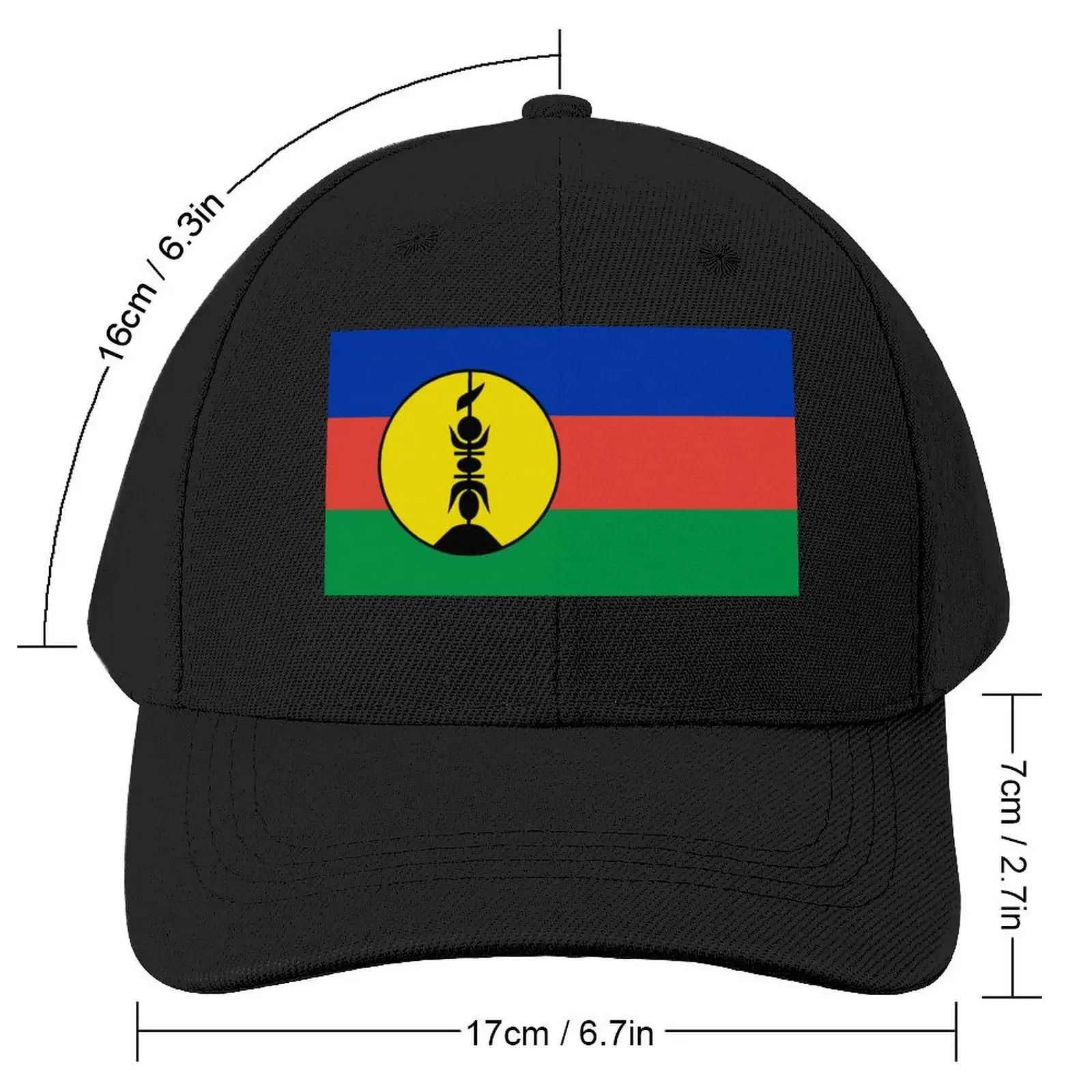 Flag of New Caledonia Baseball Cap Wild Ball Hat Streetwear Trucker Hat black Woman Men's