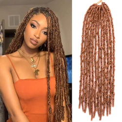 Extensiones de Cabello sintético para mujer, trenzas de postizo con diseño de mariposa postiza, trazos suaves de ganchillo prearrancados