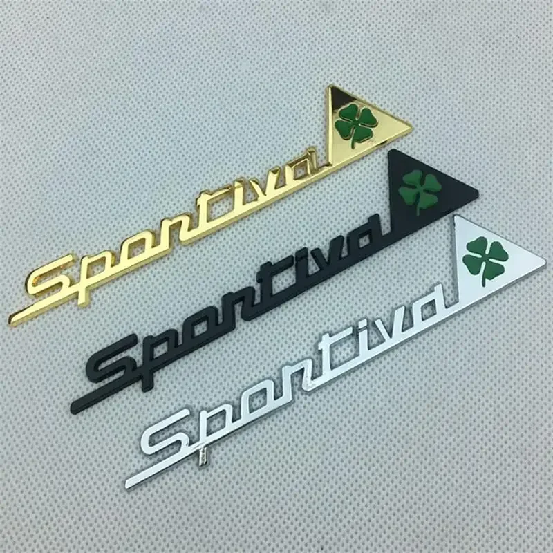 Car Styling Side Window Sticker SPORTIVA Logo Badge For Alfa Romeo 159 156 147 4C Giulia Stelvio Giulietta Mito Auto Accessories