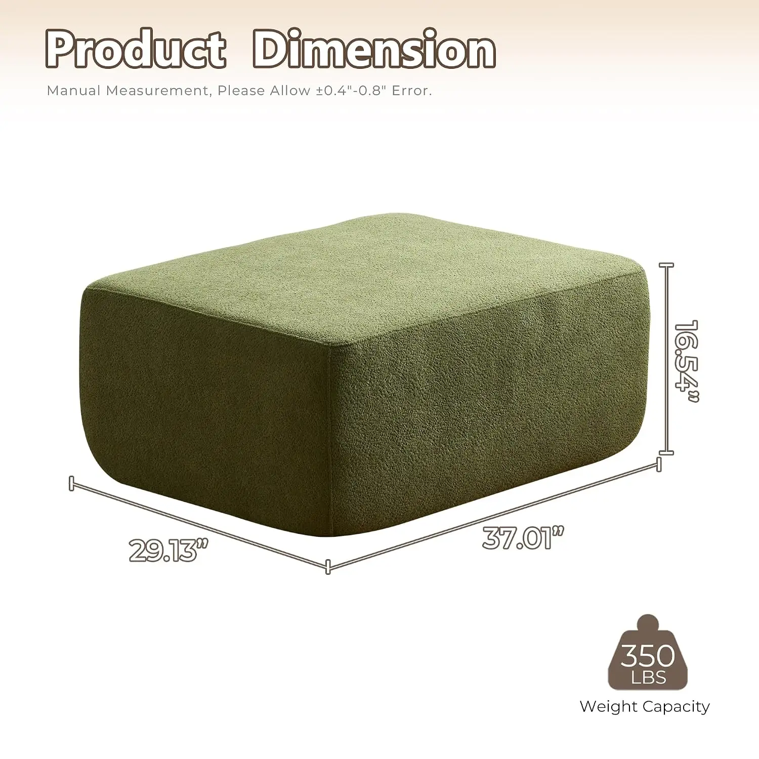 Large Rectangular Ottoman Bench,Modern Corduroy Upholstered Foot Rest for Living Room Bedroom Bedside,Customized