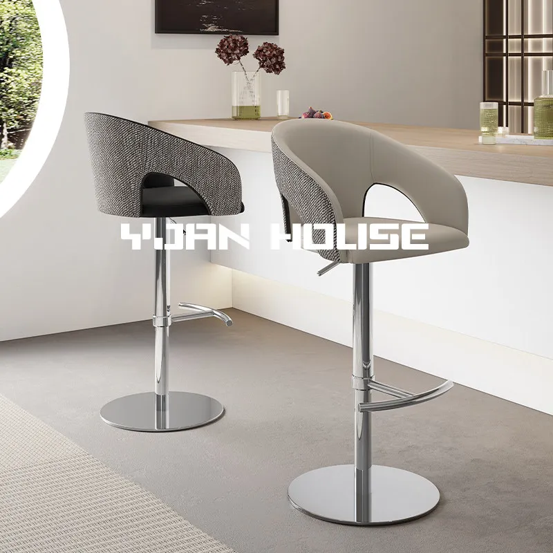 Nordic Comfortable Bar Stools Modern Rattan Wood Restaurant Minimalist Bar Chairs Relaxing Accent Banqueta Unique Furniture