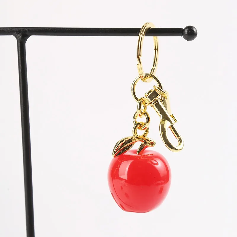 Fashion Delicious Red Cherry Keychain Summer Fruits Cherries Pendant Keyring For Women Men Jewelry Bag Key Accessories Gift
