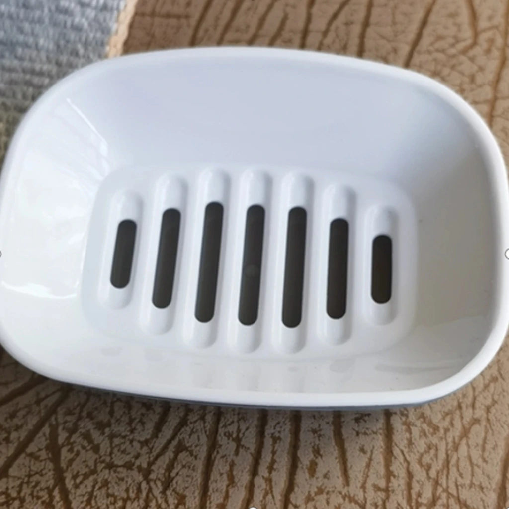 Double Layer Soap Box with Drain Easy to Clean Non-Slip Bottom Bathroom Storage Rack Dish Holder for Household
