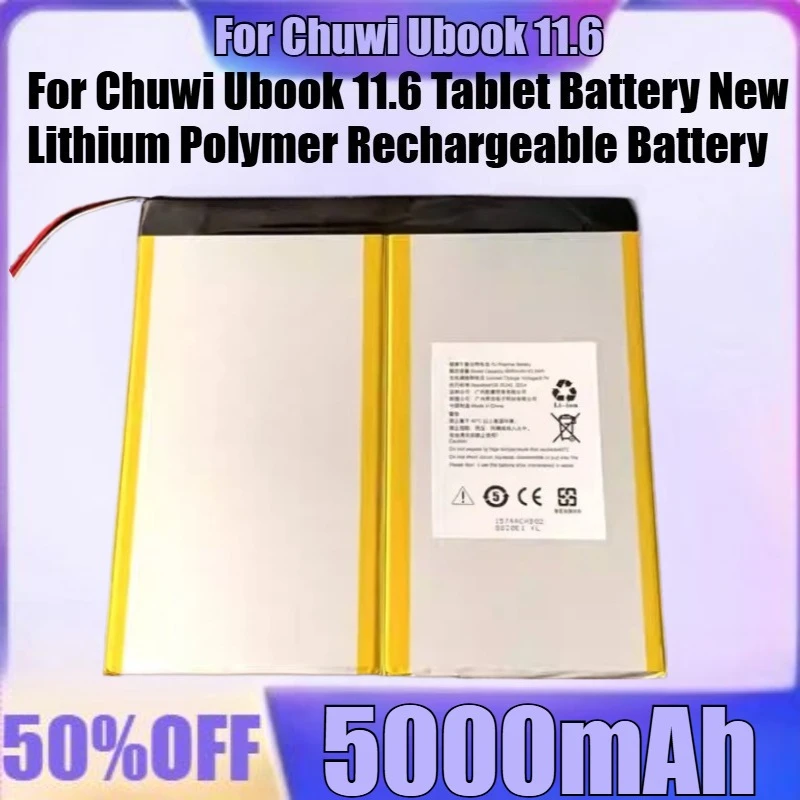 

For Chuwi Ubook 11.6 Tablet Battery New Lithium Polymer Rechargeable Battery Pack Replacement 3.85V 5000mAh