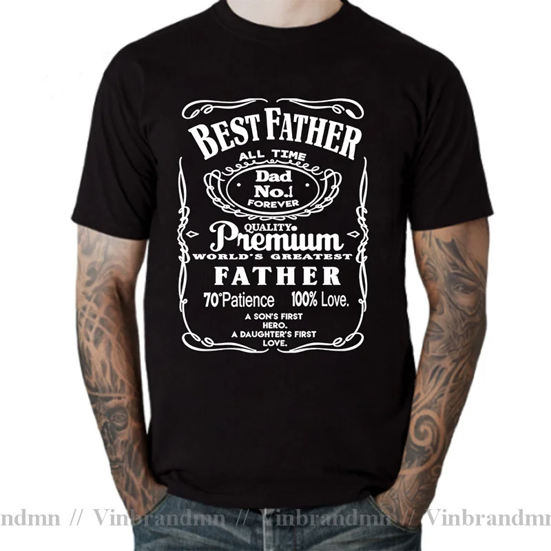 Best Father Dad Daddy World's Greatest No.1 T Shirts Men Cotton Awesome T-Shirt Papi Birthday Christmas Day Tee Fitness Camisas