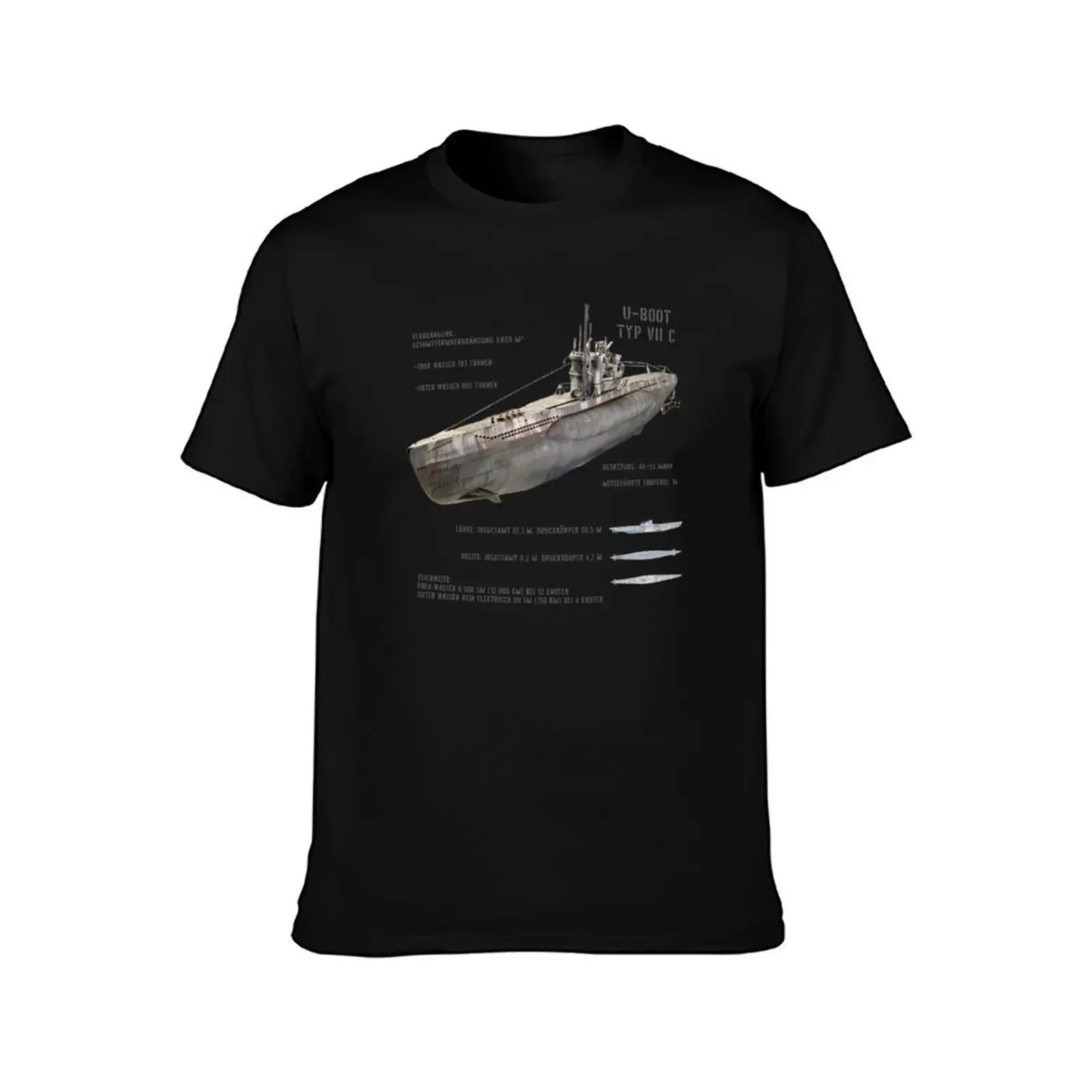 German U-Boat Type VII C Kriegsmarine WW2 in German T-Shirt customizeds croswit shirt man mens graphic t-shirts big and tall