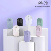 Dual Mode Wireless Mouse Type-C Rechargeable 2.4G Bluetooth Ergonomic Fashion Silent Mouse Desktop Laptop Tablet for iPhone iPad