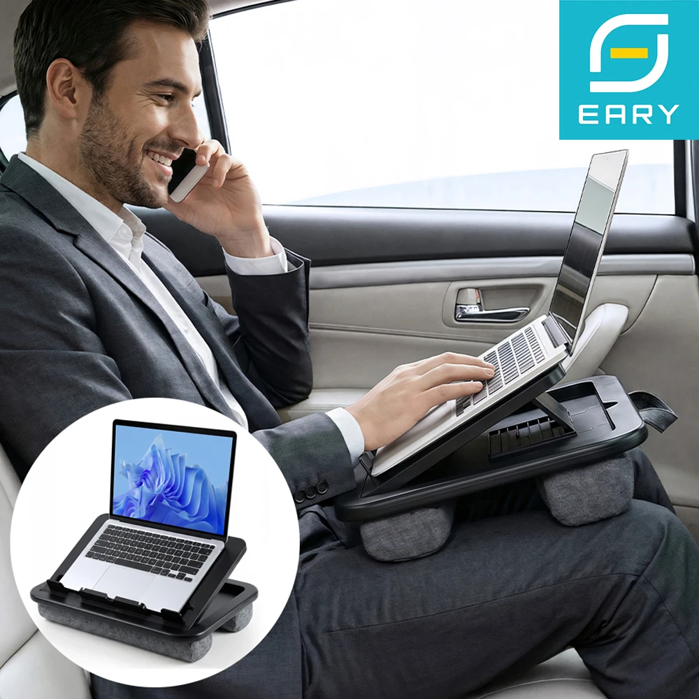 Einstellbarer Auto-Laptop-Ständer, tragbarer Notebook-Halter, Auto-Tablett-Tisch für Macbook Pro Air, iPad Tablet und 15,6 Zoll Geräte