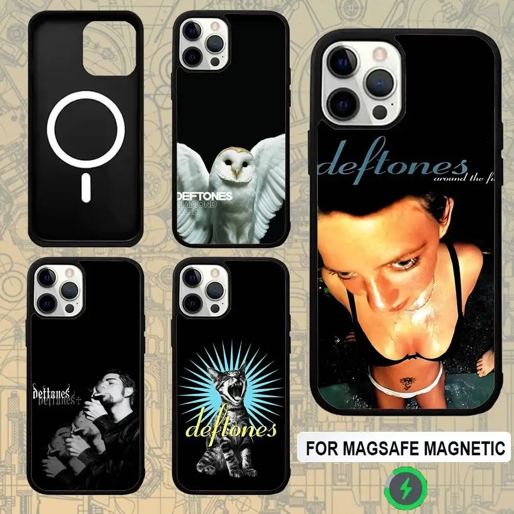 

D-DeftonesS Diamond Eyes Phone Case For IPhone 16e,16,15,Pro,Max,14,Plus,13,12,11 Magesafe Magnetic Wireless Charge Cover