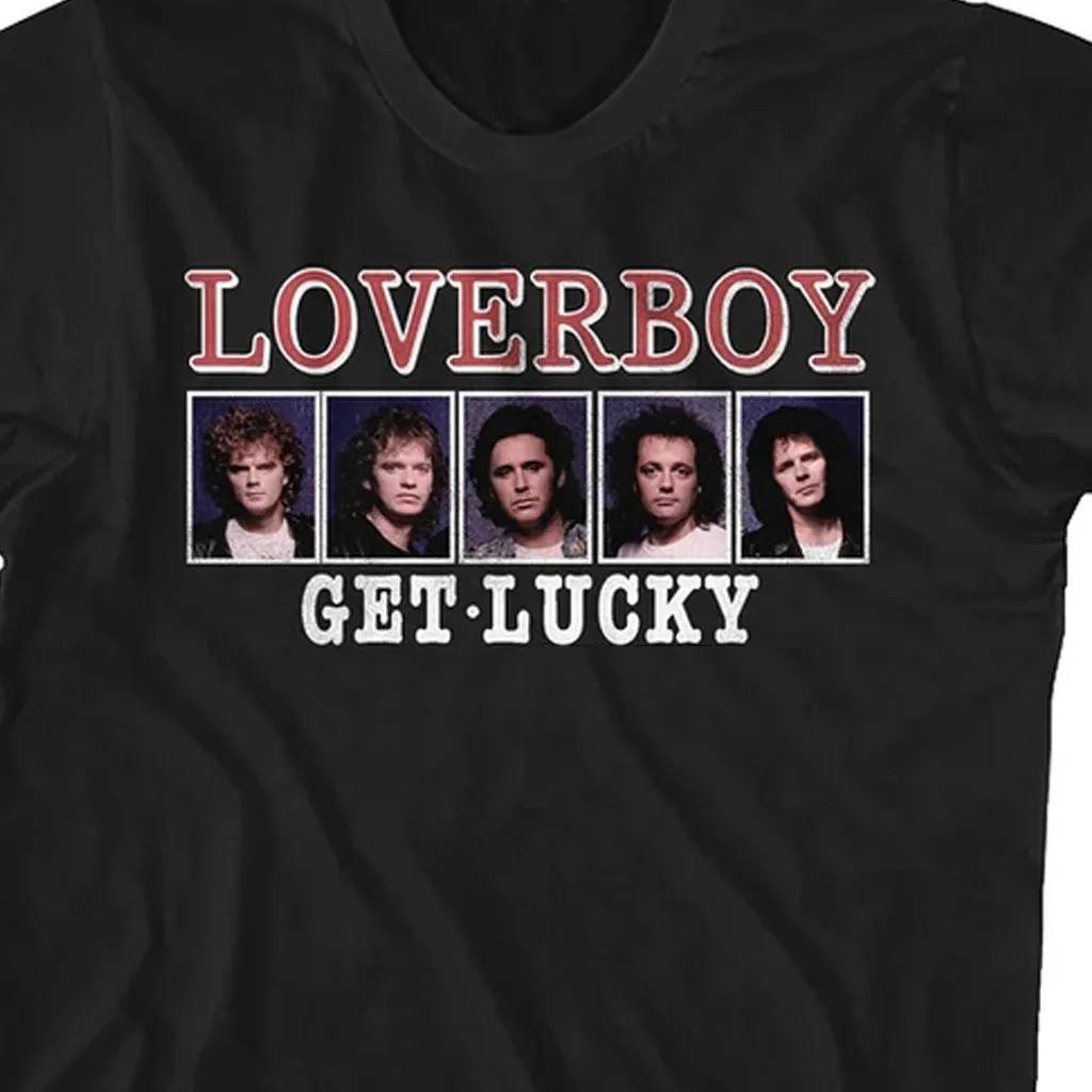 

Loverboy band get lucky black T-shirt short sleeve All sizes S-45XL XA690