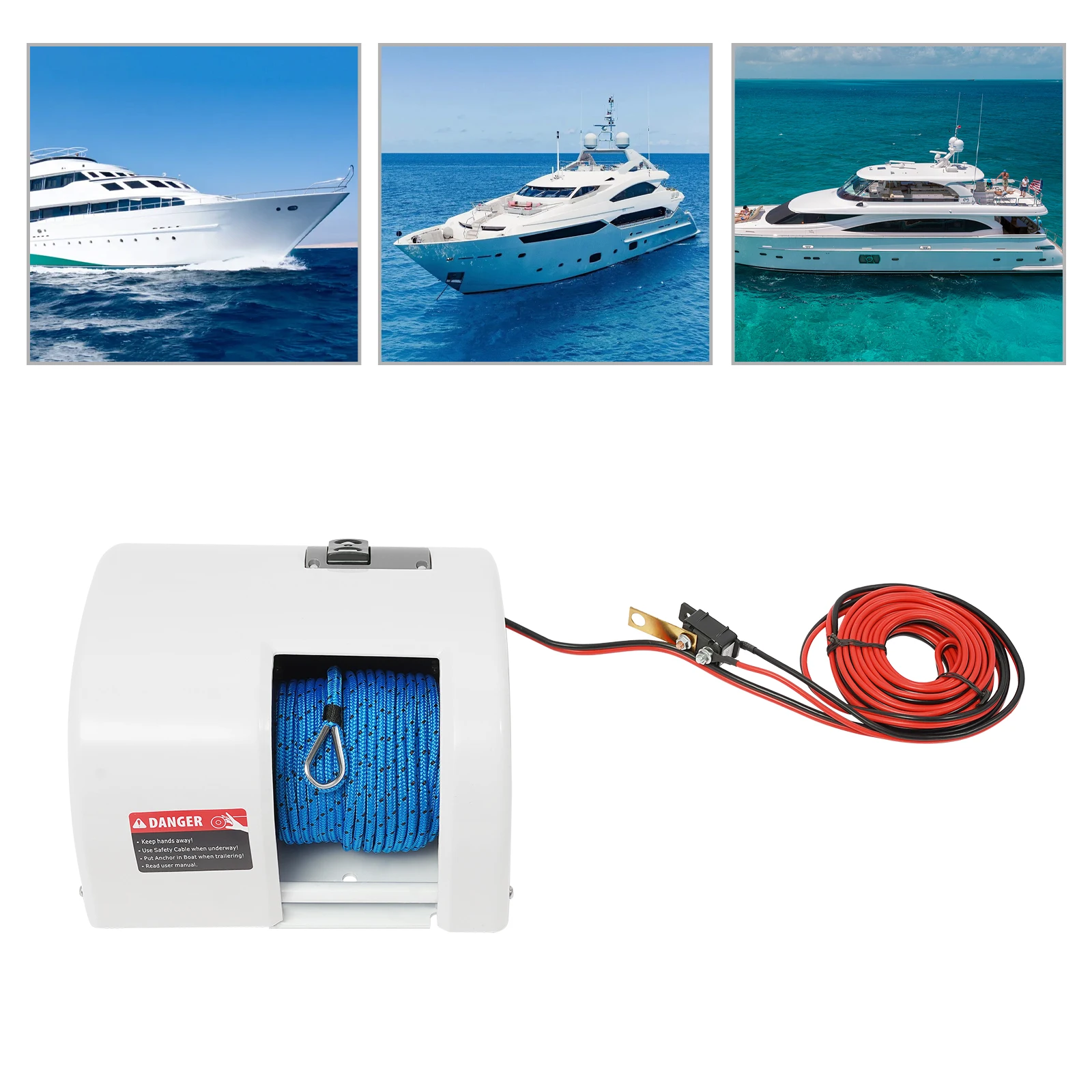

Boat Electric Anchor Winch, 12V 25lbs Boate Anchor Winch, Anchor Winch with Remote Control