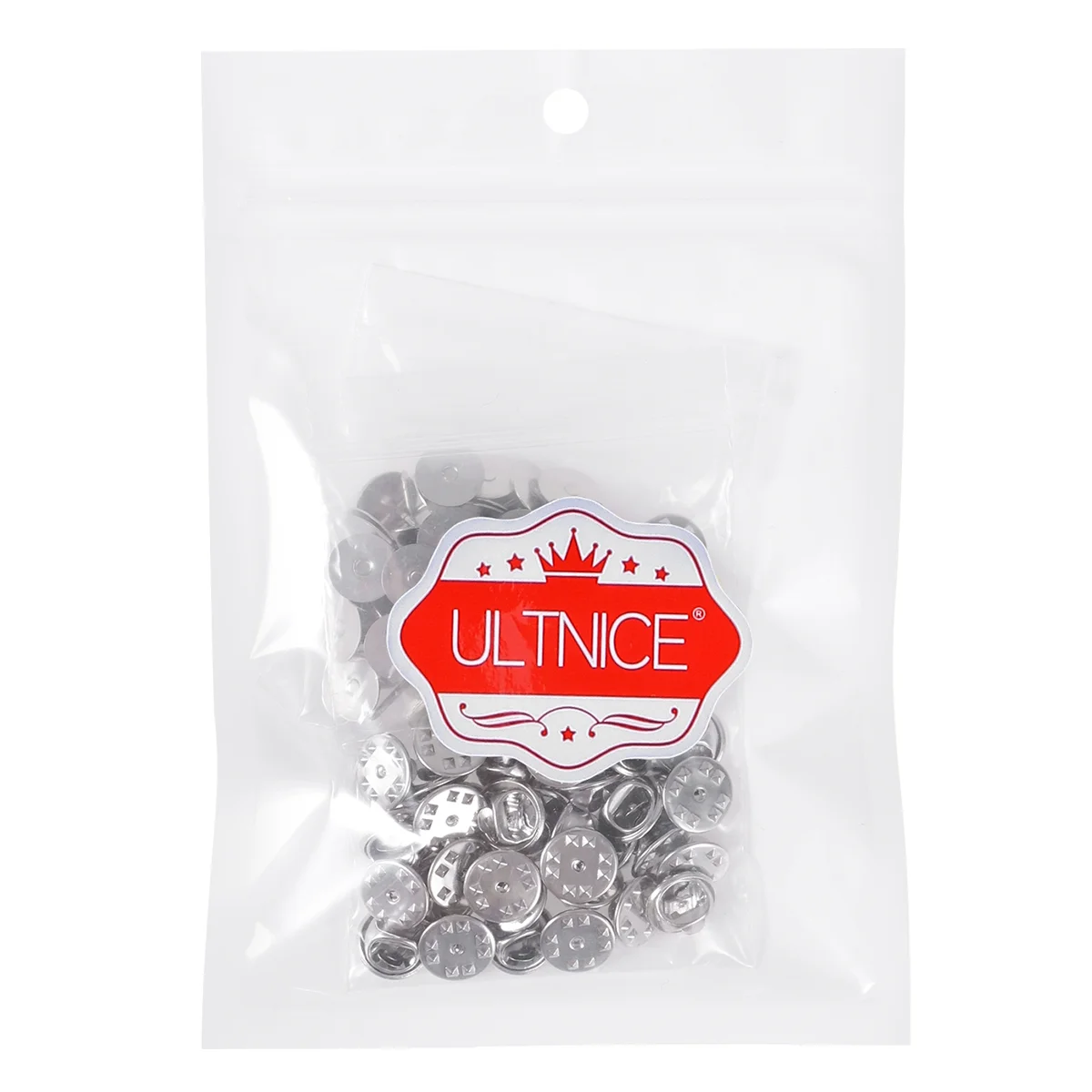 

ULTNICE 50pcs Clutch Tie Tacks Blank with Clutch Back (Chrome) cap pin backs Clutch Pin Backs Tie Tacks Blank Pins