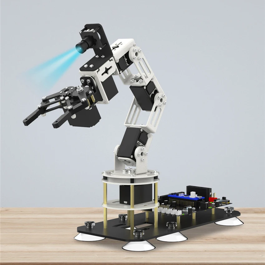 DOFBOT SE Robotic Arm AI Vision Robot Virtual Machine Programming Virtual Machine Version DIY Electronic Education Kit 100~240V