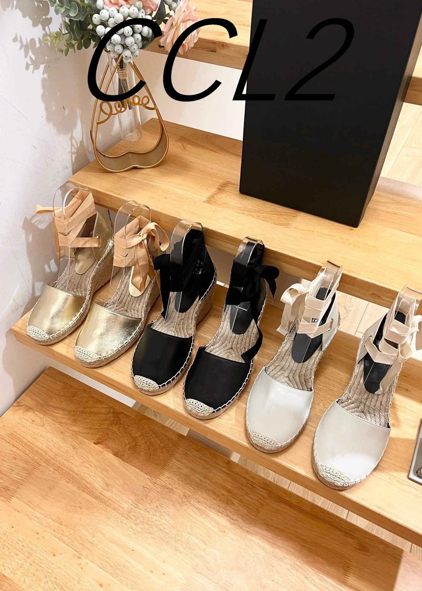 24 Years New Women's Slope Heel Fisherman Shoes,Straw Heels,High-end Customised Single Shoes,Women's Fashion Shoes.