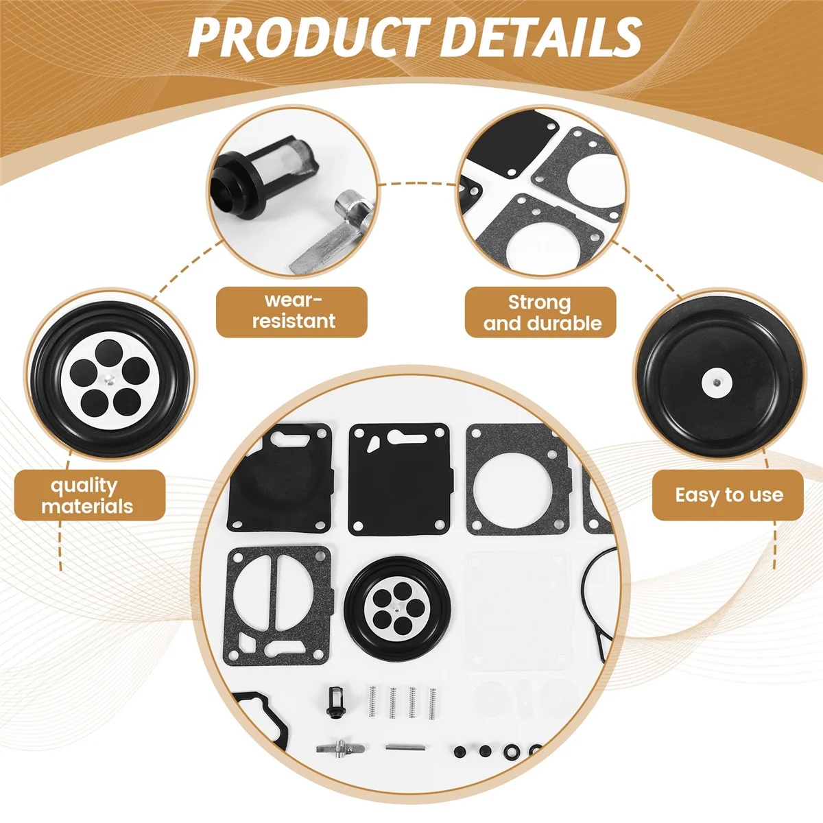 Kit de reparo para reconstrução de carburador, para jet ski pwc mikuni sbn super bn carb 38 40i 44 46