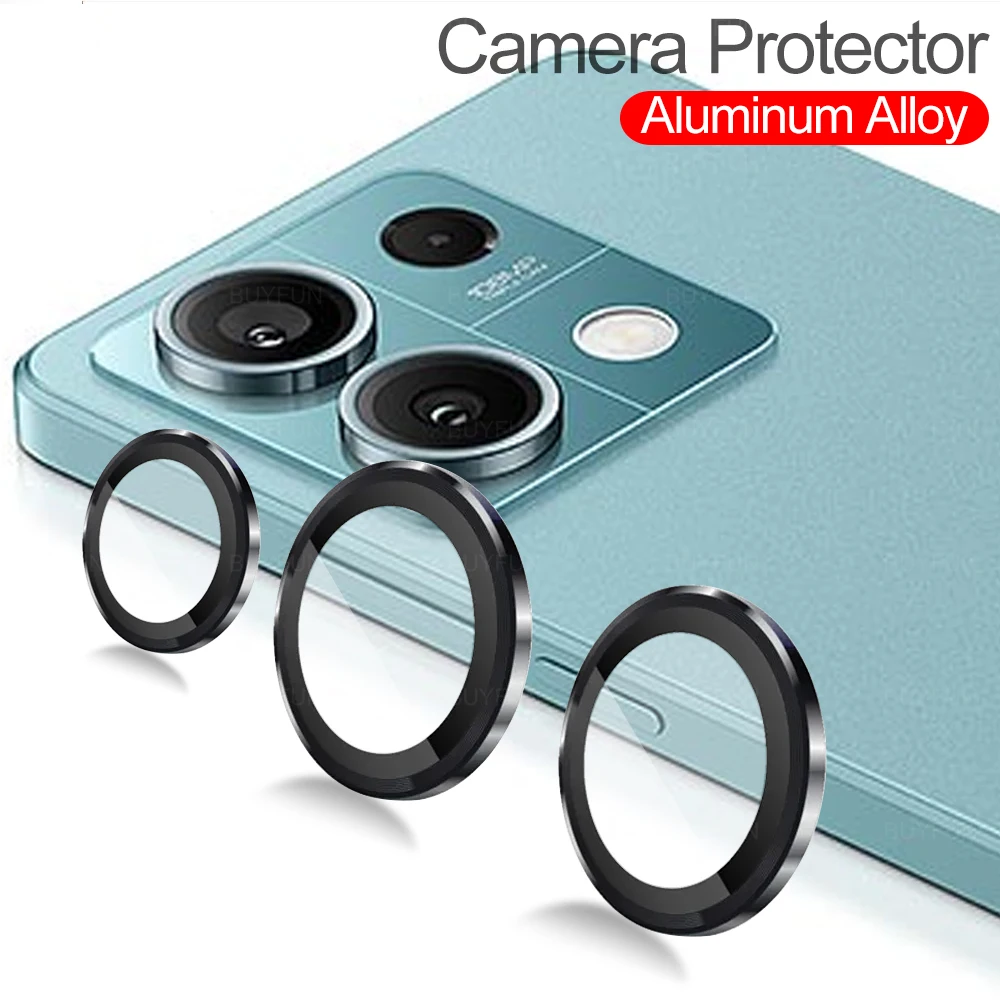 Aluminum Alloy Camera Ring for Xiaomi Redmi Note 13 Note13 5G Tempered Glass Lens Protective Cover redmy readmi 13 Pro Plus