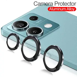 Bilashmart Aluminum Alloy Camera Ring Xiaomi Redmi Note 13 Note13 5G Tempered Glass Lens Protective Cover redmy readmi 13 Pro Plus